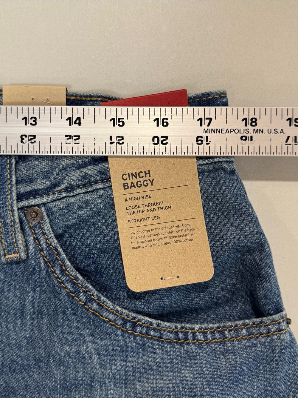 Levis Jeans Women 33x31 Blue Cinch Baggy Lightweight Wide Straight Leg High Rise - Picture 8 of 12